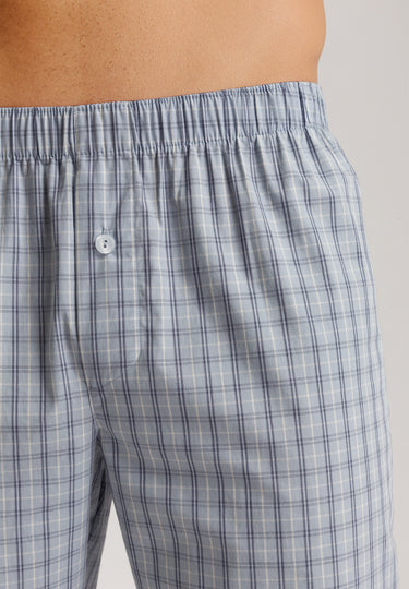 Night And Day Woven Cotton Pajama Set | Sea Breeze Check 75115-3017